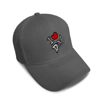 Kids Baseball Hat I Love Dad Shadows Embroidery Toddler Cap Cotton