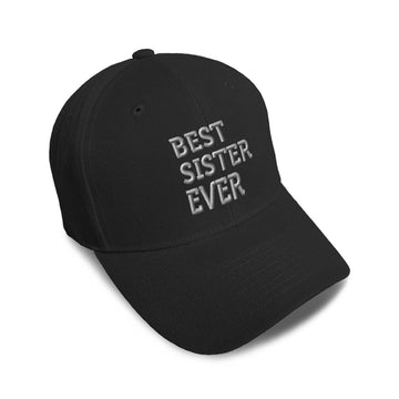 Kids Baseball Hat Best Sister Ever Embroidery Toddler Cap Cotton