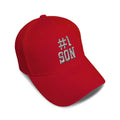 Kids Baseball Hat Number #1 Son Embroidery Toddler Cap Cotton