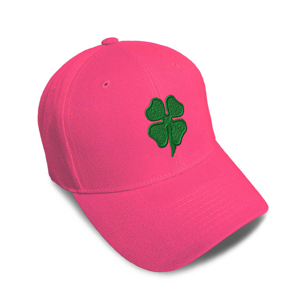 Kids Baseball Hat 4 Leaf Clover Embroidery Toddler Cap Cotton - Cute Rascals