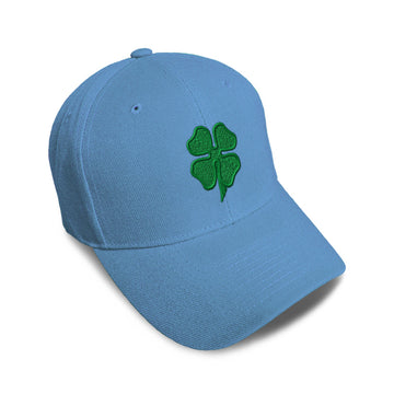 Kids Baseball Hat 4 Leaf Clover Embroidery Toddler Cap Cotton