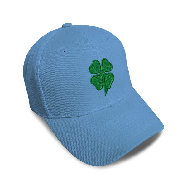 Kids Baseball Hat 4 Leaf Clover Embroidery Toddler Cap Cotton - Cute Rascals