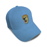 Kids Baseball Hat Lion Face Sports Mascots Embroidery Toddler Cap Cotton - Cute Rascals