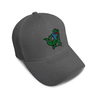 Kids Baseball Hat Standing Alligator Embroidery Toddler Cap Cotton - Cute Rascals