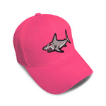 Kids Baseball Hat Mean Shark Embroidery Toddler Cap Cotton - Cute Rascals