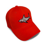 Kids Baseball Hat Mean Shark Embroidery Toddler Cap Cotton - Cute Rascals