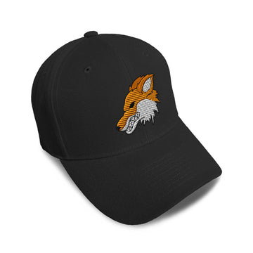 Kids Baseball Hat Fox Head Embroidery Toddler Cap Cotton