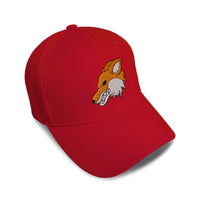 Kids Baseball Hat Fox Head Embroidery Toddler Cap Cotton - Cute Rascals
