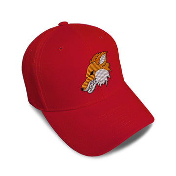 Kids Baseball Hat Fox Head Embroidery Toddler Cap Cotton