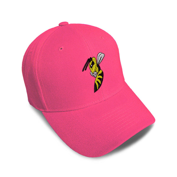 Kids Baseball Hat Insect Hornet Mascot Embroidery Toddler Cap Cotton - Cute Rascals