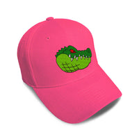 Kids Baseball Hat Animal Reptile Mascot Gators Embroidery Toddler Cap Cotton - Cute Rascals