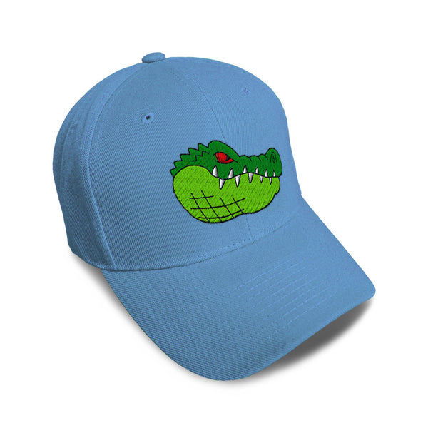 Kids Baseball Hat Animal Reptile Mascot Gators Embroidery Toddler Cap Cotton - Cute Rascals