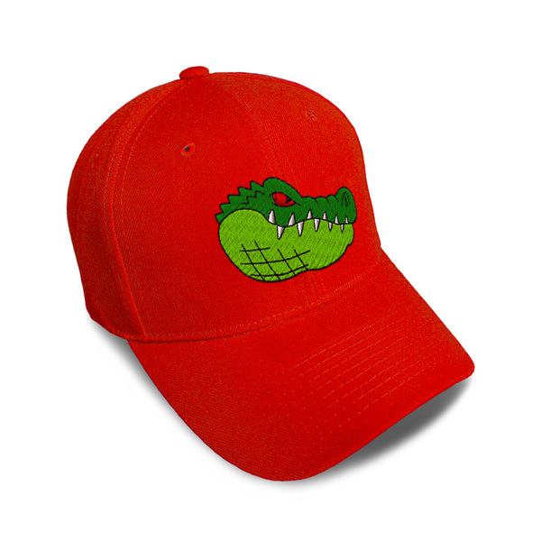 Kids Baseball Hat Animal Reptile Mascot Gators Embroidery Toddler Cap Cotton - Cute Rascals