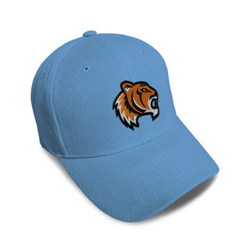 Kids Baseball Hat Animal Tigers Mascot Embroidery Toddler Cap Cotton