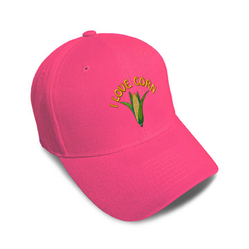 Kids Baseball Hat I Love Corn Farmer Embroidery Toddler Cap Cotton