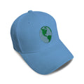 Kids Baseball Hat Globe Embroidery Toddler Cap Cotton