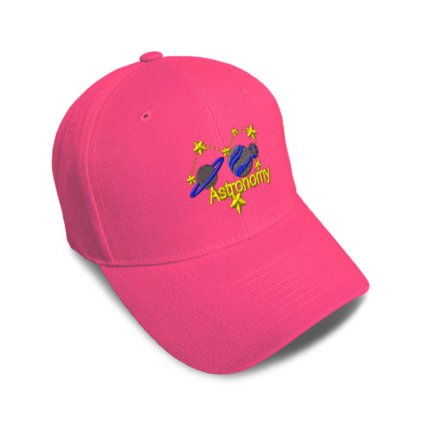 Kids Baseball Hat Astronomy Space Planets Stars Embroidery Toddler Cap Cotton - Cute Rascals