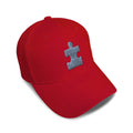 Kids Baseball Hat Autism Puzzle Embroidery Toddler Cap Cotton