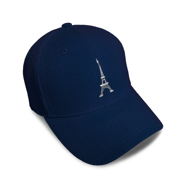 Kids Baseball Hat Paris Travel Eiffel Tower Embroidery Toddler Cap Cotton - Cute Rascals