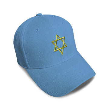 Kids Baseball Hat Star of David Jewish B Embroidery Toddler Cap Cotton