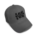 Kids Baseball Hat Black Kayaking Paddle Embroidery Toddler Cap Cotton