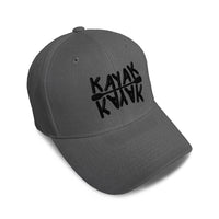 Kids Baseball Hat Black Kayaking Paddle Embroidery Toddler Cap Cotton - Cute Rascals