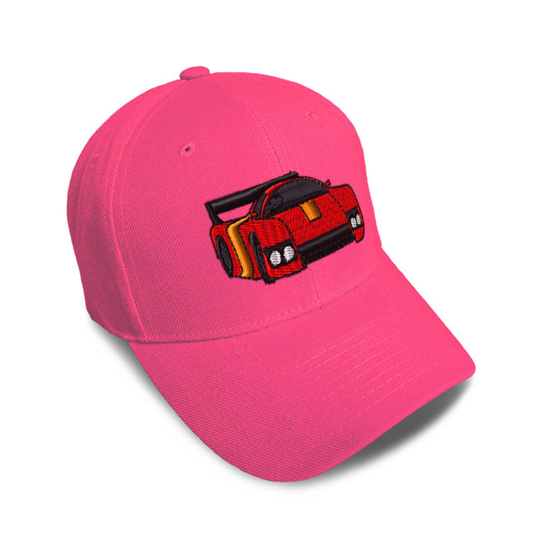 Kids Baseball Hat Red Sport Car Embroidery Toddler Cap Cotton - Cute Rascals