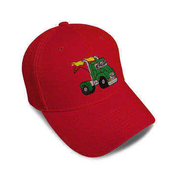 Kids Baseball Hat Racing Semi Embroidery Toddler Cap Cotton