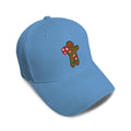 Kids Baseball Hat Gingerbread Man Embroidery Toddler Cap Cotton