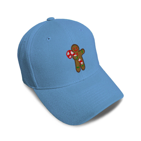 Kids Baseball Hat Gingerbread Man Embroidery Toddler Cap Cotton - Cute Rascals