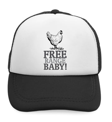 Kids Trucker Hats Free Range Baby! Chicken Farm Boys Hats & Girls Hats Cotton