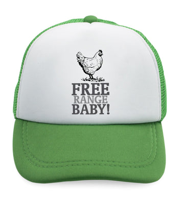 Kids Trucker Hats Free Range Baby! Chicken Farm Boys Hats & Girls Hats Cotton