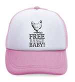 Kids Trucker Hats Free Range Baby! Chicken Farm Boys Hats & Girls Hats Cotton - Cute Rascals