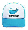 Kids Trucker Hats Baby Beluga Blue Whale Ocean Sea Life Boys Hats & Girls Hats