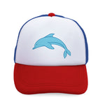 Kids Trucker Hats Dolphin Facing Left Animals Ocean Sea Life Baseball Cap Cotton - Cute Rascals