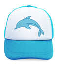 Kids Trucker Hats Dolphin Facing Left Animals Ocean Sea Life Baseball Cap Cotton