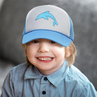 Kids Trucker Hats Dolphin Facing Left Animals Ocean Sea Life Baseball Cap Cotton - Cute Rascals