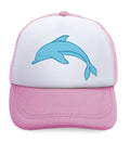 Kids Trucker Hats Dolphin Facing Left Animals Ocean Sea Life Baseball Cap Cotton