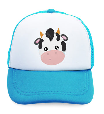 Kids Trucker Hats Cow Face Farm Boys Hats & Girls Hats Baseball Cap Cotton