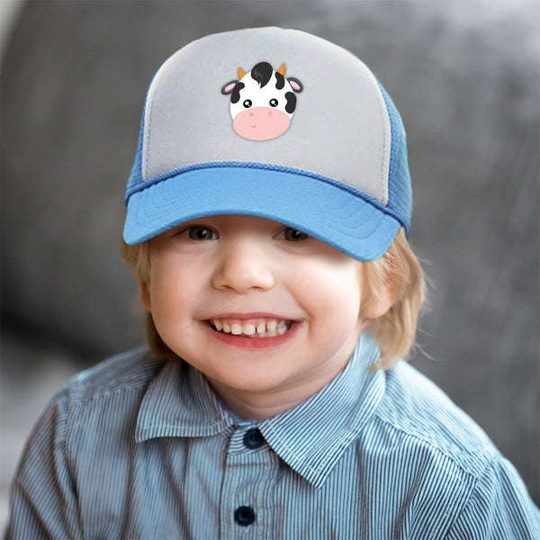 Kids Trucker Hats Cow Face Farm Boys Hats & Girls Hats Baseball Cap Cotton - Cute Rascals