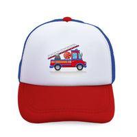 Kids Trucker Hats Fire Car Firetruck Trucks Boys Hats & Girls Hats Cotton - Cute Rascals