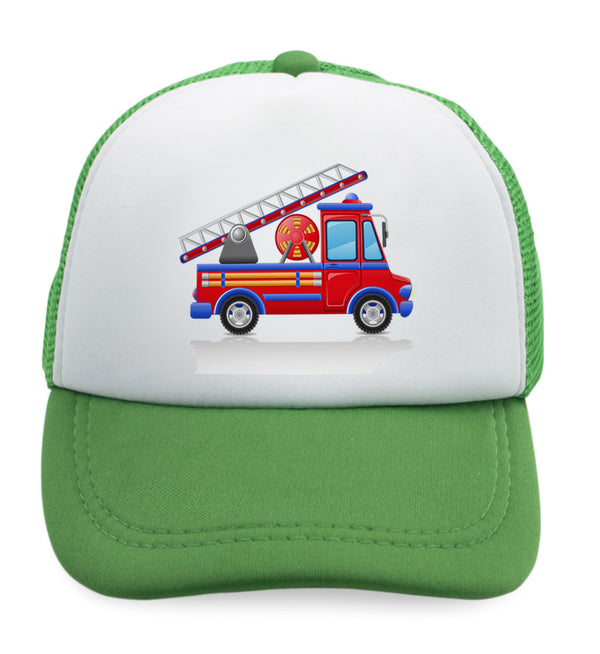 Kids Trucker Hats Fire Car Firetruck Trucks Boys Hats & Girls Hats Cotton - Cute Rascals