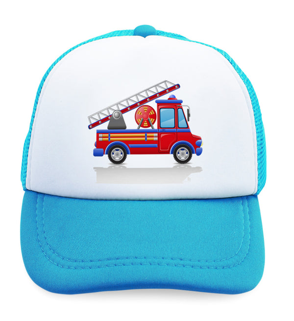 Kids Trucker Hats Fire Car Firetruck Trucks Boys Hats & Girls Hats Cotton - Cute Rascals
