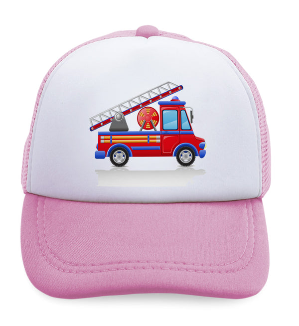 Kids Trucker Hats Fire Car Firetruck Trucks Boys Hats & Girls Hats Cotton - Cute Rascals