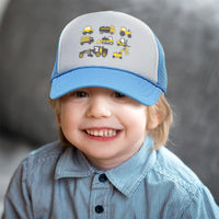 Kids Trucker Hats 8 Construction Cars Boys Hats & Girls Hats Baseball Cap Cotton - Cute Rascals