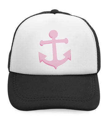 Kids Trucker Hats Anchor Sailing Light Pink Boys Hats & Girls Hats Cotton