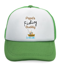 Kids Trucker Hats Papa's Fishing Buddy Dad Father's Day Boys Hats & Girls Hats - Cute Rascals