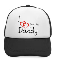 Kids Trucker Hats I Love My Daddy Dad Father's Day Style A Baseball Cap Cotton - Cute Rascals