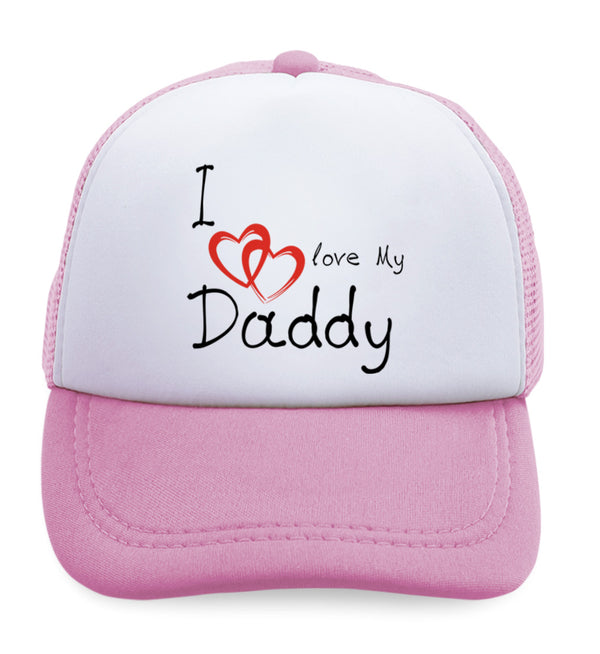 Kids Trucker Hats I Love My Daddy Dad Father's Day Style A Baseball Cap Cotton - Cute Rascals