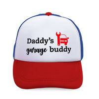 Kids Trucker Hats Daddy's Garage Buddy Mechanic Dad Father's Day Cotton - Cute Rascals